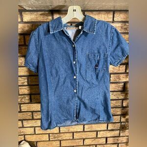Vintage denim ladies button‎ down bugle boy